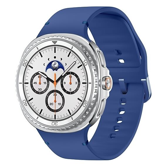 Galaxy Watch8 Classic | 46 мм | White | Sport/Blue | M/L, Размер: 46 мм, Цвет: White, Тип ремешка: Sport, Цвет ремешка: Blue, Размер ремешка: M/L, Подключение часов: Bluetooth / Wi-Fi